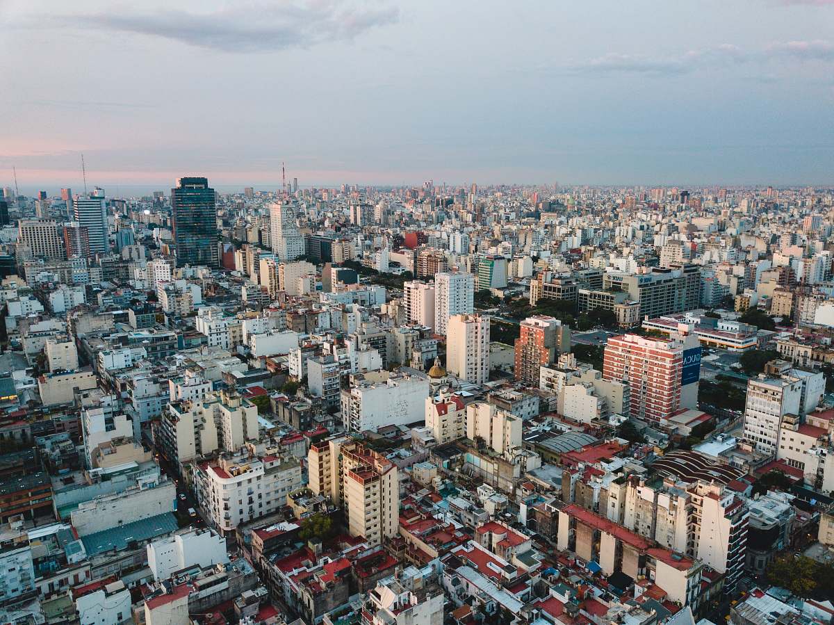 aerial view aerial view of city under cloudy sky during daytime landscape